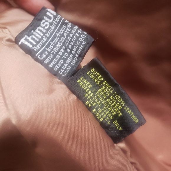 Reed Sportswear Vintage brown Leather Bomber Jacket Brown removable liner 48L